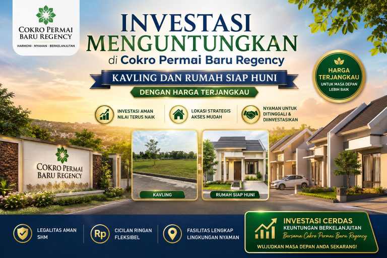 Investasi Menguntungkan di Cokro Permai Baru Regency: Kavling dan Rumah Siap Huni dengan Harga Terjangkau