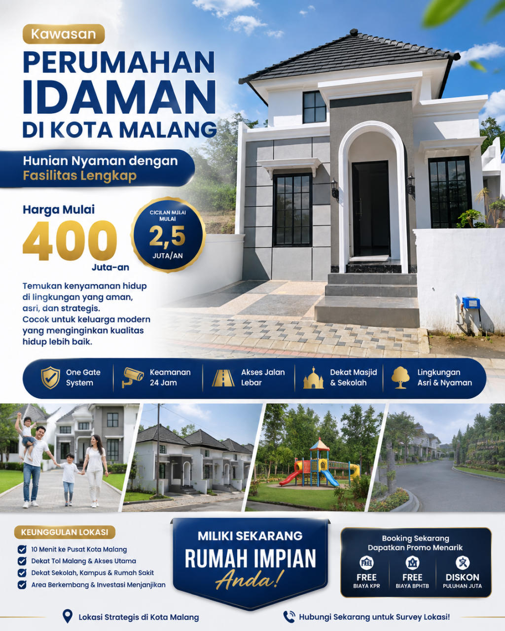 Kawasan Perumahan Idaman di Kota Malang: Hunian Nyaman dengan Fasilitas Lengkap Harga Mulai 400 Juta
